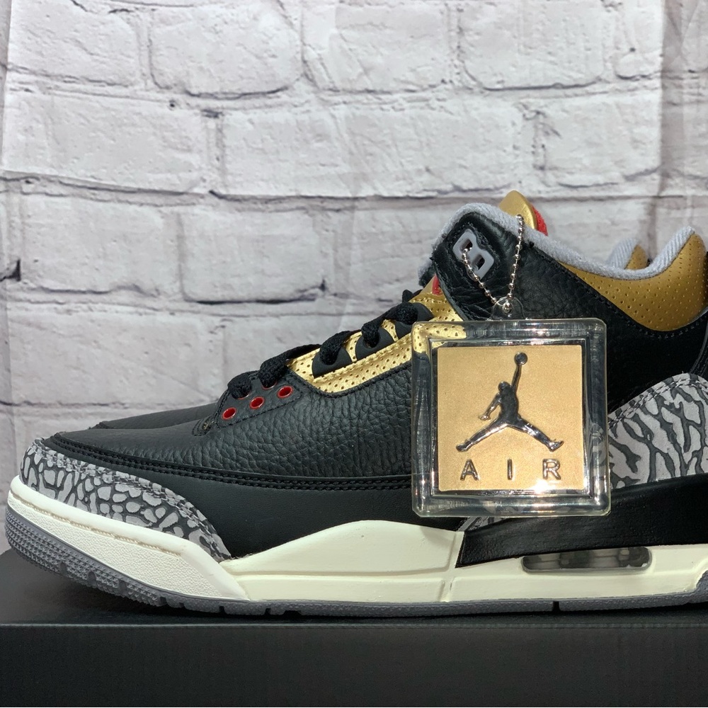 NIKE AIR JORDAN 3 RETRO BLACK GOLD WOMEN'S SIZE 5.5-10 NEW CK9246-067